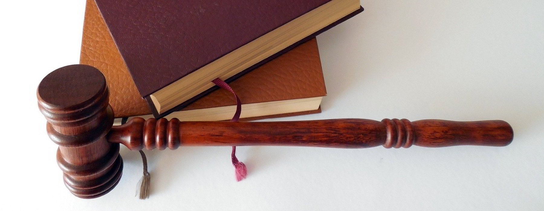 Gavel and two law books.